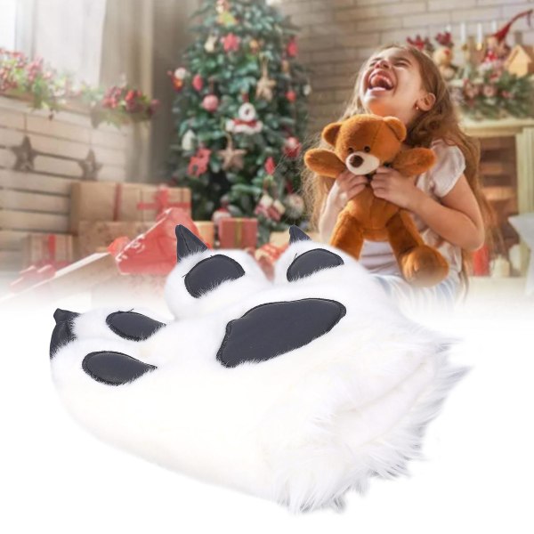 Simulation Animal Claw Gloves Cute Tiger Claw Plush Gloves Werewolf Costume Gloves [DB]