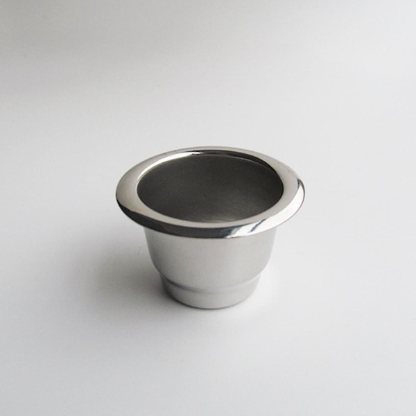 4 st återfyllningsbara kaffekapslar i rostfritt stål, kaffefilter, återanvändbara kaffepads, återanvändbara kaféer [dB} Silver