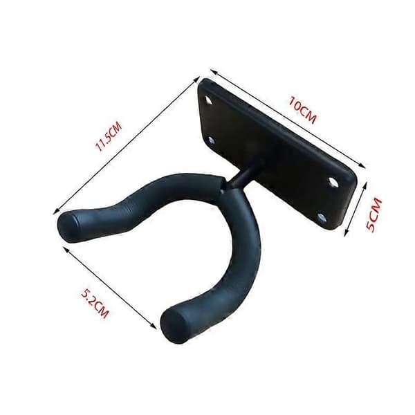 Set med 1 Gitarr Väggkrok, Svart Gitarr Väggkrok Metallfäste för Gitarr Banjo Ukulele [DB]