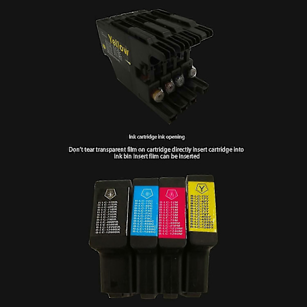 Printerpatroner Chip Blæk Egnet til Brother LC1280 LC1240 LC71 LC73 LC75 LC400 LC12 (4-pak) [Db]