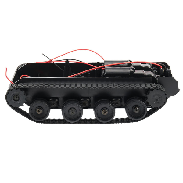 Rc Tank Smart Robot Tank Bil Chassi Kit Gummispår Crawler För 130 Motor Diy Robotleksaker För Barn [DB]