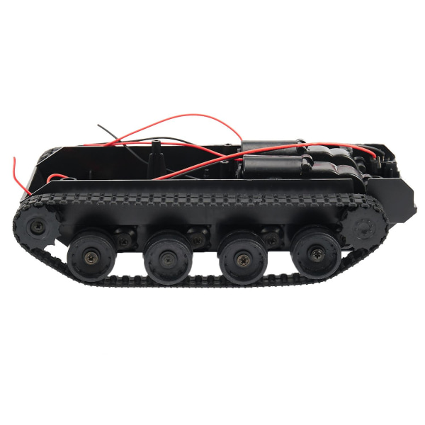 Rc Tank Smart Robot Tank Car Chassis Kit Gummi Track Crawler til 130 motorer gør-det-selv robotlegetøj til børn [DB]