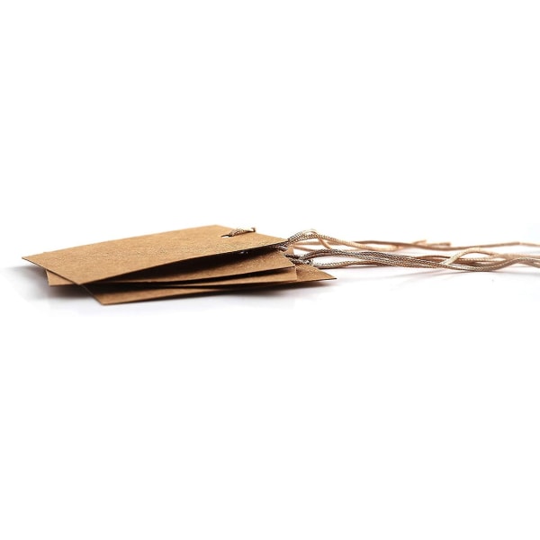 2x50 Stora/buff (manilla) Strängade 134x67mm Tagg/banderoll På Bagagehantverksetiketter (100) db Brown