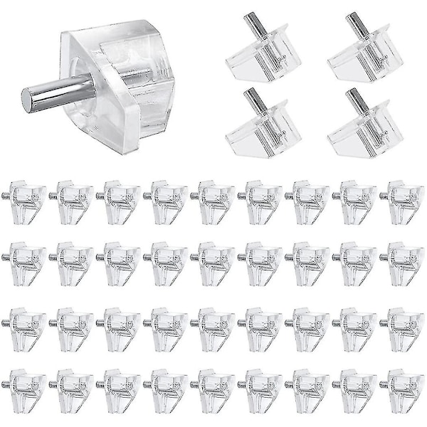 50 Pieces 3 Mm Shelf Pins Clear Support Pegs Cabinet Shelf Pegs Clips Shelf Support Holder Pegs For-db