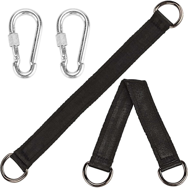 Swing Hengestropper, 2 STK Justerbare Trestropper med 2 STK Sink Legering Karabinkroker Holder opptil 1000 lbs, Hengekøye Stroppsett for Trehuske [DB]