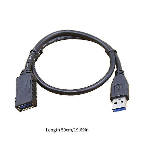DB Höghastighets USB3.0 Förlängningskabel hane till hona för Diverse USB-enheter Black 1.5m