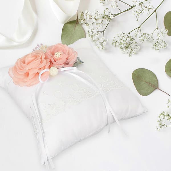 Vigselring Ficka Blomdesign Bröllopsstil Kompakt Storlek Tygmaterial 1st[DB]