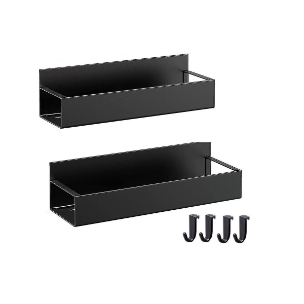Magneettinen maustehylly jääkaapille, itseliimautuva keittiöhylly seinälle, ei porausta tarvita, 2 kpl jääkaappi - Jnnjv Db