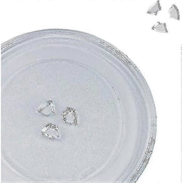 24,5 cm universaali mikroaaltouunin pyörivä lasilevy 3 kiinnikkeellä - ZZY [DB]