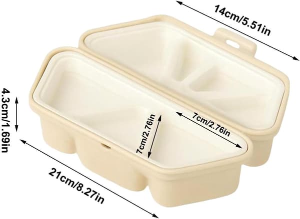 Sushiform, 6-håls non-stick köksredskap, triangulär risbollsform, hållbar bärbar stil, för hem, skola, kontor, picknick, camping, Tr[DB] Light Brown