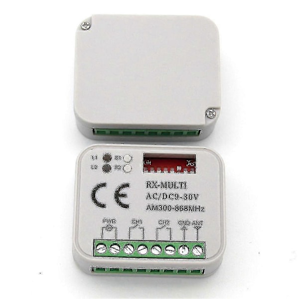 Garageportens Fjärrkontrollmottagare 433 868mhz Rx Multi 300-900mhz Ac/dc 9-30v Mottagare Med Fjärrkontroll [DB]