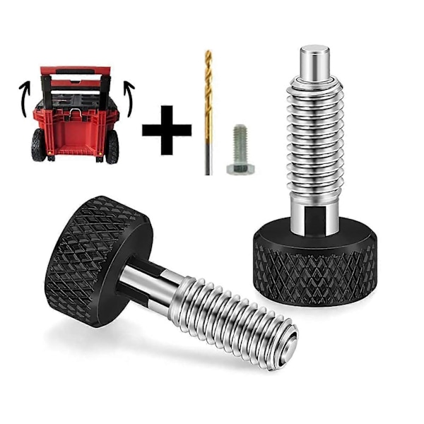 1 kpl/1 sarja Packout-kahvan pikakiinnitystapit ruosteenkestävät korroosionkestävät sisäänvedettävät jousimäntäiset pikakiinnityslukitustapit [Db] Black 1pc