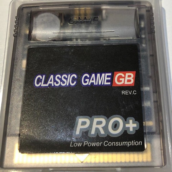 2750 Games In One Os V4 Edgb mukautettu pelikortti Gameboylle- Gb-pelikonsolin power db Transparent  Black