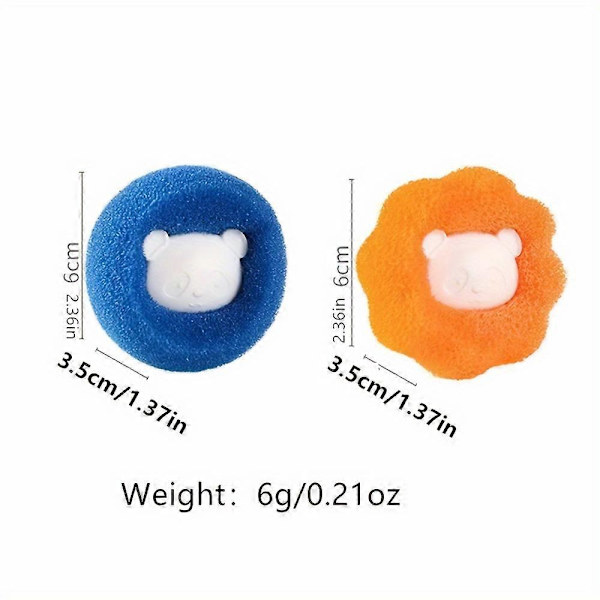 Vaskemaskine Svampe Rengøringskugle Klæbrig Hår Fjern Db 4 pcs orange