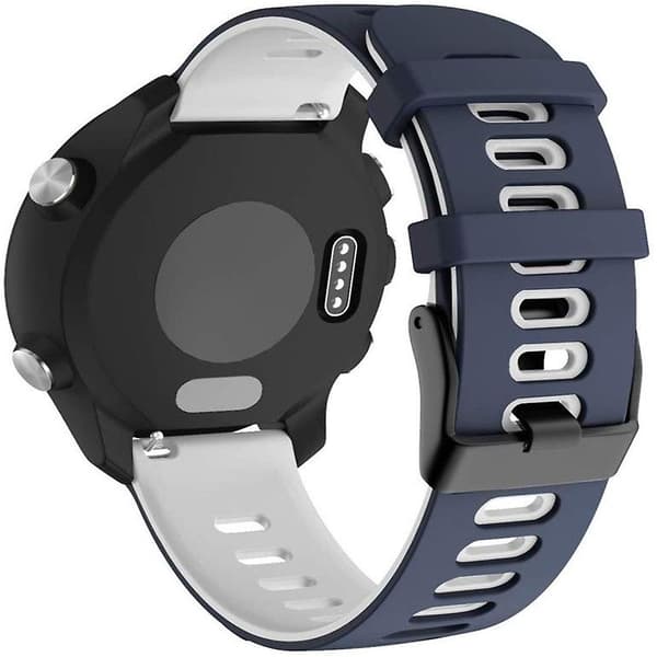 Til Garmin Forerunner 245 Silikon Urrem {Db} Blue White