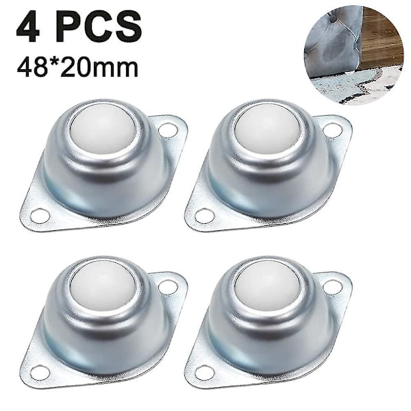 Små kulehjul, kraftige transportvals, 4 stk kulehjul [DB] 0.5 inch