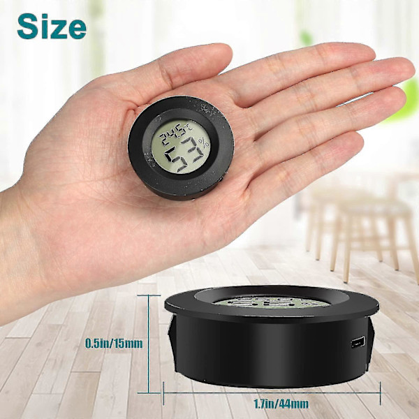2-pack Hygrometer Termometer Digital LCD-skärm Utomhus Fuktighetsmätare För Inomhus/Utomhus Luftfuktare Avfuktare Växthus Källare Ba db