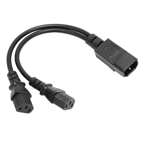 IEC320 C14 til 2 X C13 Hun Y Splitter Strømkabler 1 ind 2 ud 2500W 10A 250V Strømforlængerkabel kompatibelt med LCD-skærme-YM [DB]