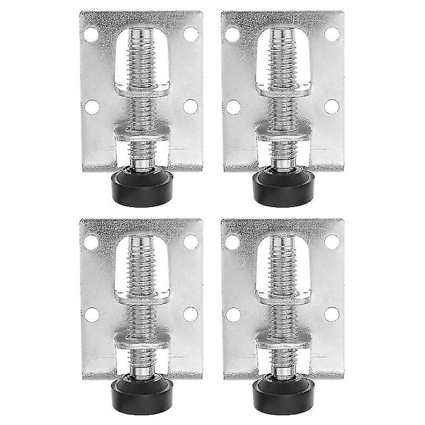 4 stk Justerbare Nivåføtter Heavy Duty Høydejusterer Møbel Nivåfot{DB} 6.5X4CM Silver