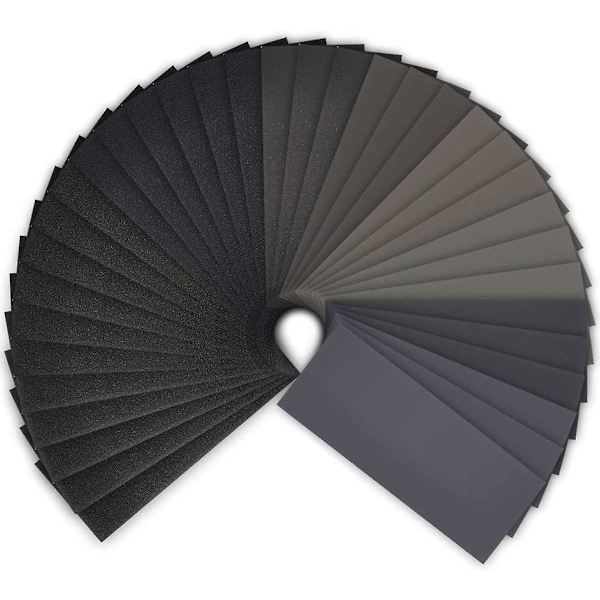 Hiekkapaperi, 120 - 3000 grit vesi/kuiva hiekkapaperi 9 x 3,6 tuumaa, käytetään metallin, puun, autojen, Wet42-paperin kiillotukseen