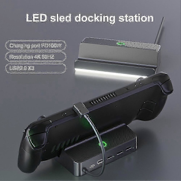 Steam Deck Dock 6-i-1 Steam Deck Dockningsstation Ställ Tillbehör 3*usb 3.0 Hdmi 4k@60hz Gigabit Ethernet 1000mbps Pd 60w Hub g20242407672 [DB]