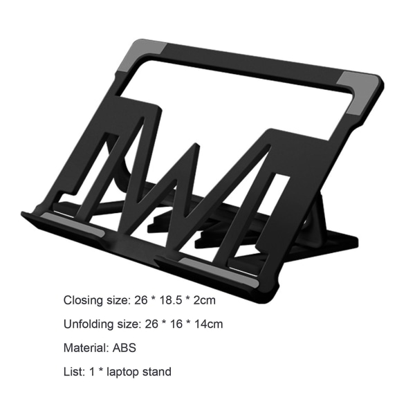 Bærbar computer stand foldbar justerbar bærbar computer riser stand kølebeslag til tablet