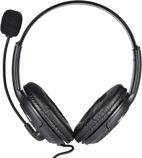 USB-datamaskinheadset - USB-headset for bærbar PC med mikrofon - Komfortabel datamaskin med demping, moderne for VoIP Skype MS Teams konferanseklasse[DB]