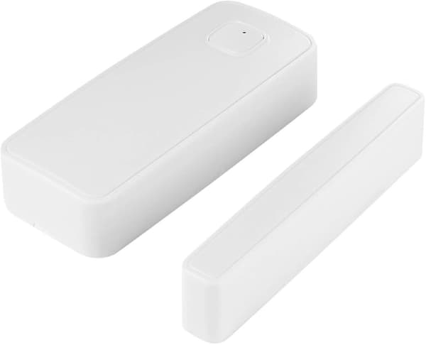 Smart WIFI-dörr- och fönstersensor, magnetisk säkerhetssensor för stängningsdetektering, kompatibel med Alexa och Google Home