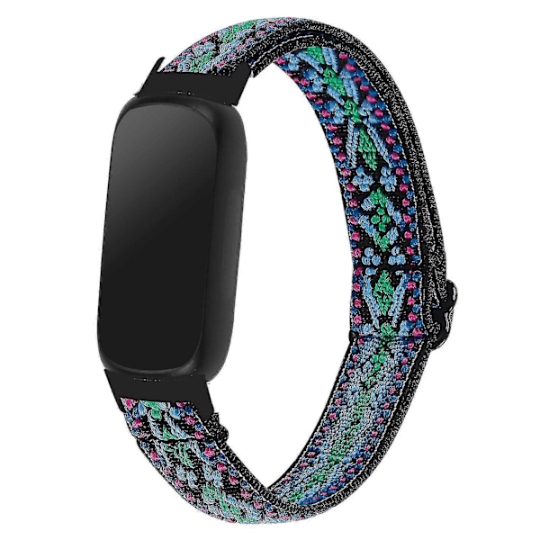 DB Armband för Fitbit Inspire 3 Nylon Elastisk Flätad Solo Loop Sportklockarmband med Svart Kontakt - 4# 19