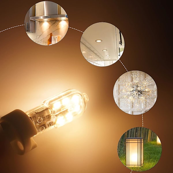 G4 LED-lamppu 1,5 W, lämmin valkoinen 3000 K, AC/DC 12 V:n valaisinlamput vastaavat 20 W:n halogeenia, 180 lm, himmennettävä, 10 kpl