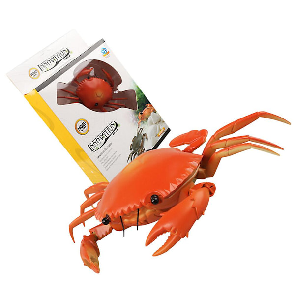 1 Sæt Simuleret Elektrisk Krabbe Legetøj RC Dyr Simuleret Krabbe Model til Børn DB Red 16X9X3cm