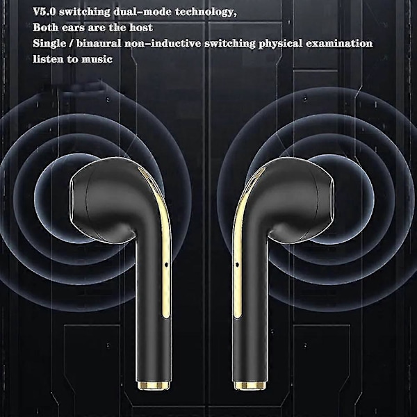 J18 TWS Bluetooth Hörlurar Vattentäta Stereo Musik Gaming Trådlöst Headset [Db] Azure Style A