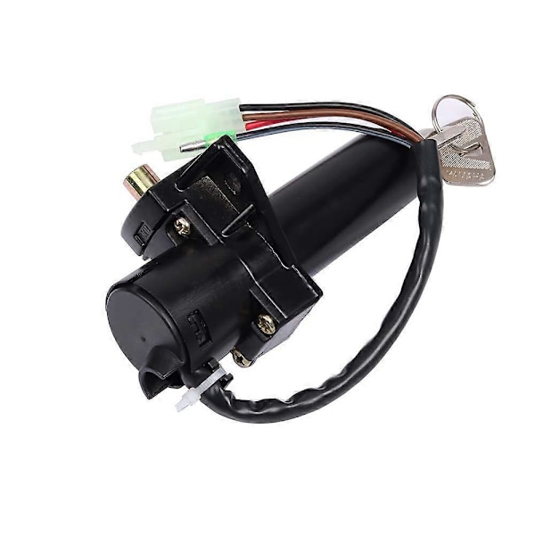 For Yamaha YBR125 YBR 125 Elektrisk Tenningslås Dørsett Bensintanklokk Sete Nøkler (4 Linjer) [db] fuel tank cap round