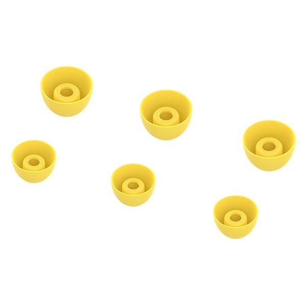 6 stk. udskiftningsørepropper i blødt silikone til Samsung Galaxy Buds2 DB Yellow Style A