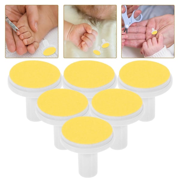 12 st Elektriska Nageltrimmer Pads Vuxen Elektrisk Nagelfil Pads Nagel Ersättningshuvuden [DB] Yellow 1.80X1.80X1.60CM