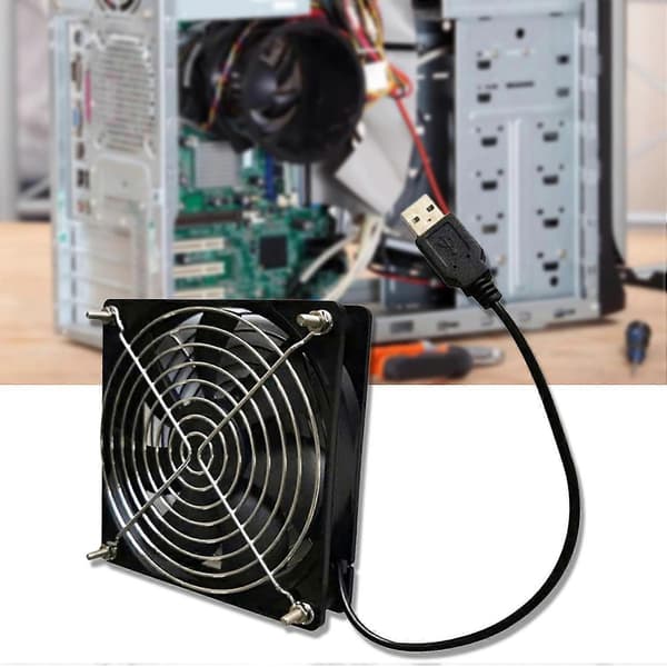 USB-drevet køleblæser med lavt støjniveau 5V 8cm/12cm PC-computer køleprofil til router[DB] 12cm