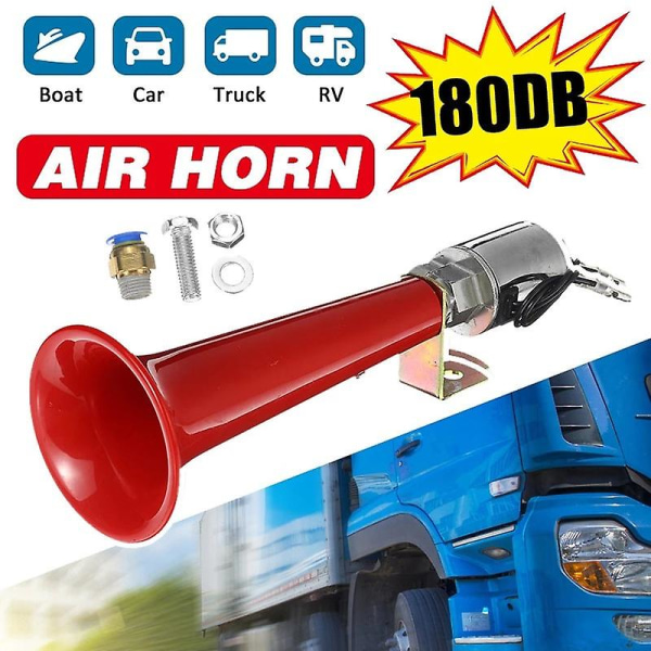 Auto Car Electric Horn 180db 12v/24v Single Trumpets Loud Electric Car Horn For Vehicle Truck Lorry Boat Van