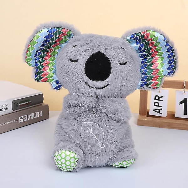 Åndedræt Koala Plyslegetøj med lys og lyd Nyfødt babygave med musik[PB] DB onesize