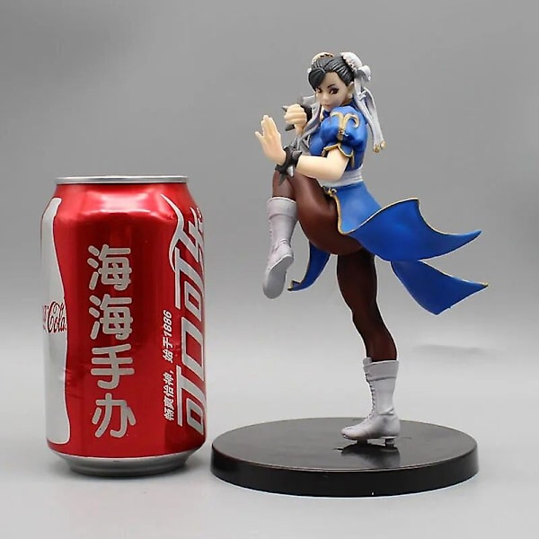 18cm Street Fighter Figurer Chun-li Pvc  Action Figurer Chun Li Kampstatue Dekoration Dukkesamling Model Legetøj Gave [DB] 18cm with box