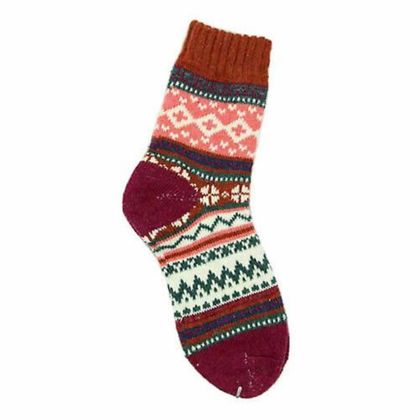 5 par tykke uldsokker til kvinder, termiske, varme, strikkede, nordiske sokker til damer, vinter [DB]