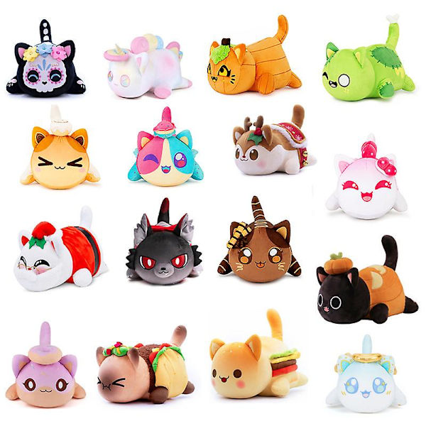 25cm Ängelkatt Plysch Populär Katt Plysch Kollektion - 100% Polyester Plushie Kudde Broderad - Mjuk Fylld Djur Samlarobjekt (Ängelkatt) Db