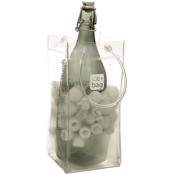 Gimex 17407 ispose vinkjøler, passer til 1 flaske, klar, 25,5 x 11 cm