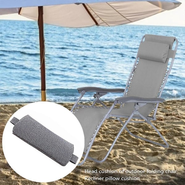 Fällbar Stol Huvudstöd Kudde för Huvudkudde Trädgård Strand Lounger Pad [DB]