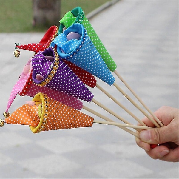 6 stk. Retractable Smiling Clown Toy Doll Morsom Teleskopisk Hide & Seek Play  Stick Plush Doll Toy db