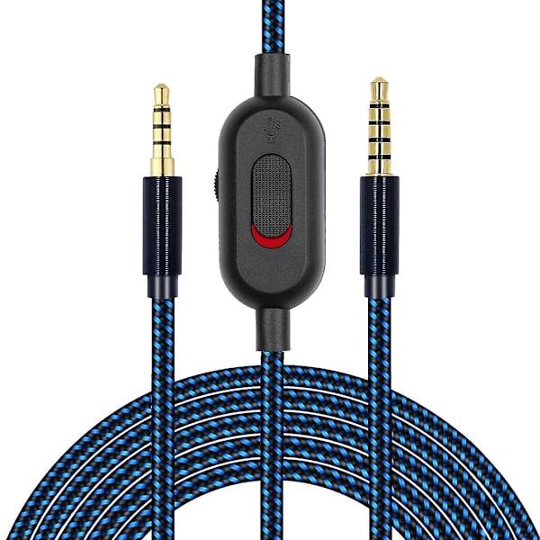 Astro A10 A40 -pelikuulokkeiden punottu kaapeli äänenvoimakkuuden säätimellä ja mykistyspidikkeellä [DB] Blue