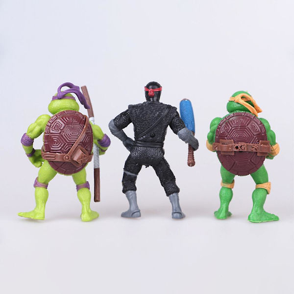 6 stk/sett Teenage Mutant Ninja Turtles Actionfigurer Barn & Voksne Samleobjekter Figurer Leker Modell Dukker Playset Skrivebordsdekorasjoner Bursdagsgaver Db