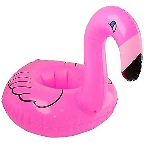 Flamingo uppblåsbara underlägg, uppblåsbara dryckeshållare flytande underlägg 12-pack