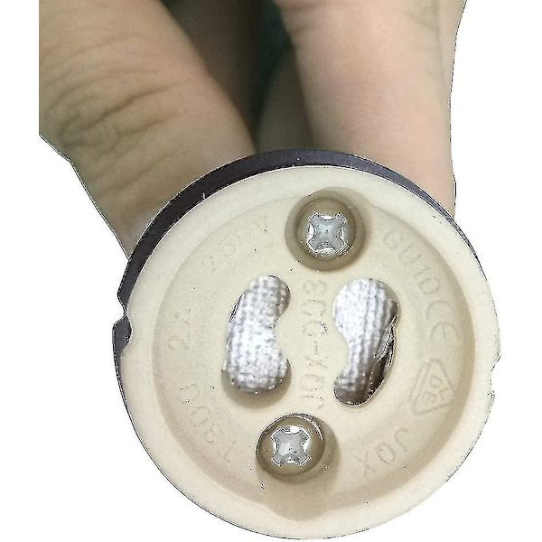 (6-pack) Gu10-lamphållare Keramisk bas och terminalblock/brygga med kabel och isolering-HP [db]