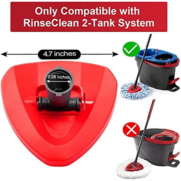 Spin Moppe Udskiftningsbase Kun Til Ocedar Rinseclean 2 Tank System Spin Moppe Hoveder Udskiftningsbase Til O Cedar Moppe Udskiftningshoved [db] Blue 6 Pack