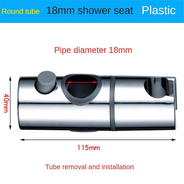 Dusjhodebrakett, Dusjhodeholdere Erstatning Dusj Riser Rail (størrelse:19mm)  [dB} 18mm
